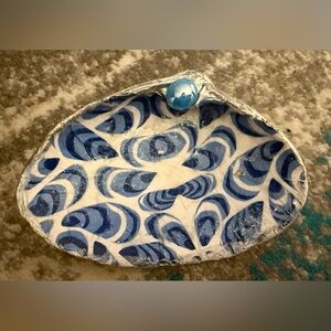 Abstract Blue and White Art Piece